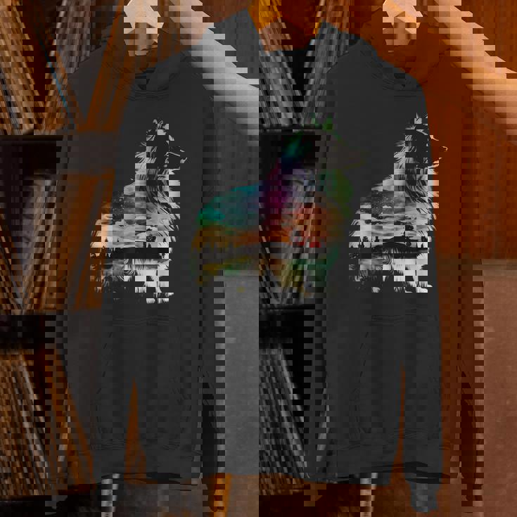 カラフル シェルティ 自然 シェットランド シープドッグ 反射 パーカー