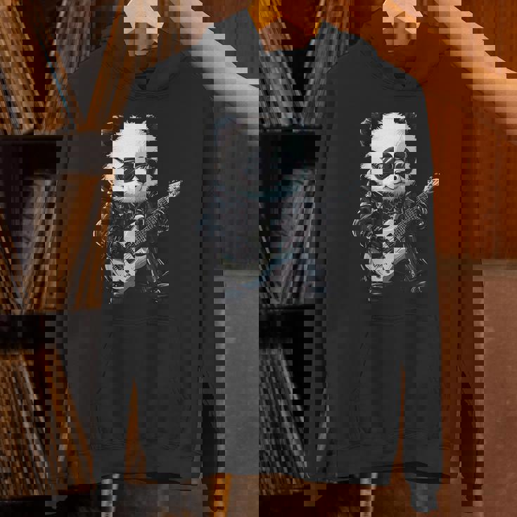 ギター ロック音楽を備えたヘビー ロック メタル パンダ パーカー