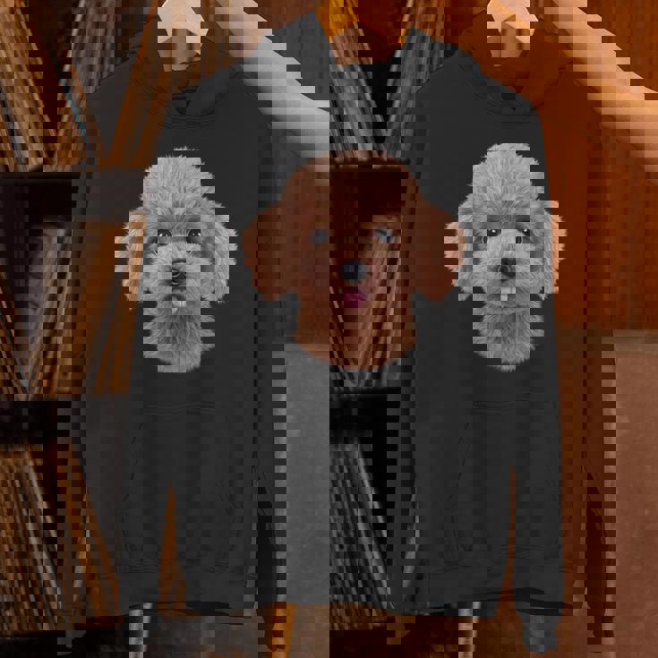 クリーム トイプードル 犬 いぬ 顔 パーカー