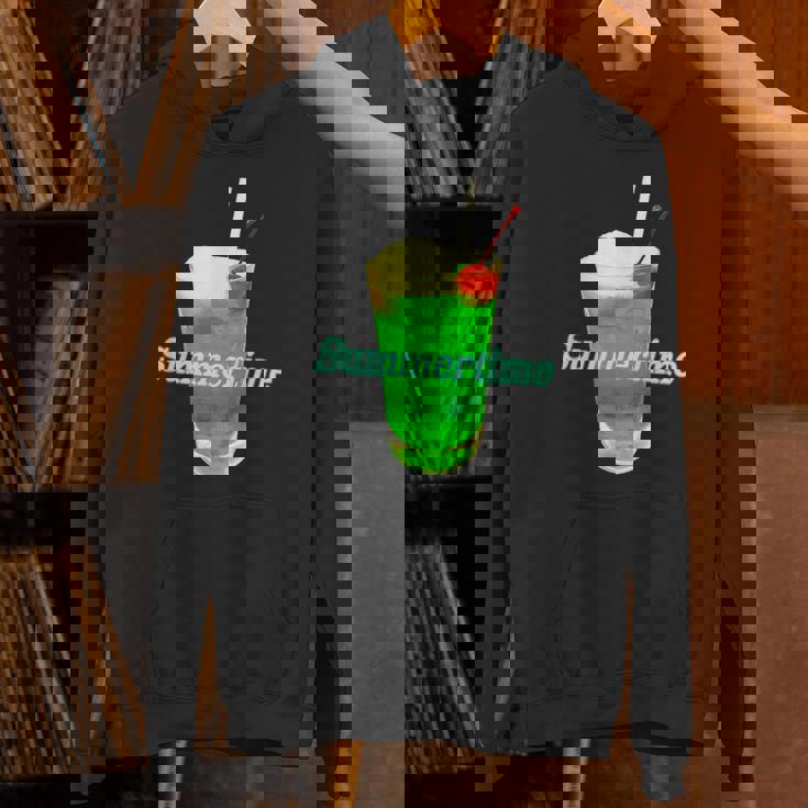 クリームソーダ・夏【 サマータイム 】メロンソーダ 緑 リゾート・夏 大好き 昭和 レトロ パーカー