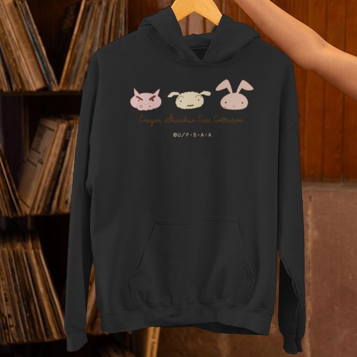 クレヨンしんちゃん ぶりぶりざえもん＆シロ＆ネネちゃんうさぎのワンポイント 長袖tシャツ Hoodie