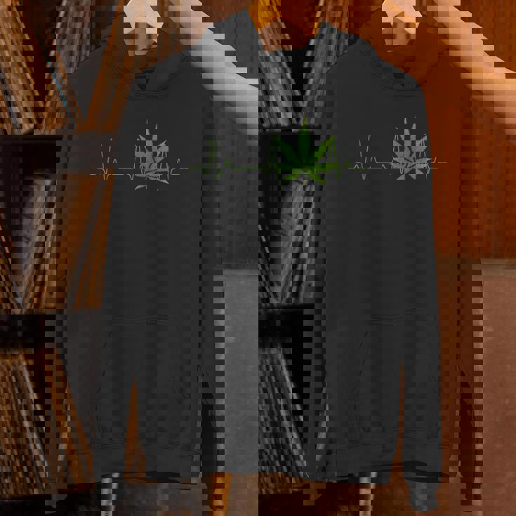 クールなマリファナリーフ ハートビート 面白い スモーキング ウィード ガンジャ ギフト Hoodie
