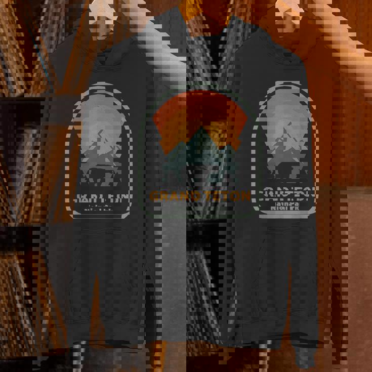 グランドティトン国立公園 レトロサンセット ヴィンテージ パーカー