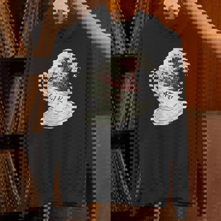 グレートウェーブ カフェラテ コーヒー カフェイン 神奈川 北斎 Hoodie