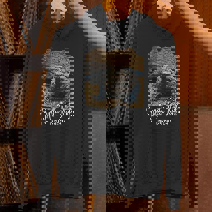 コモド島 インドネシア レトロポスターコモドドラゴン パーカー