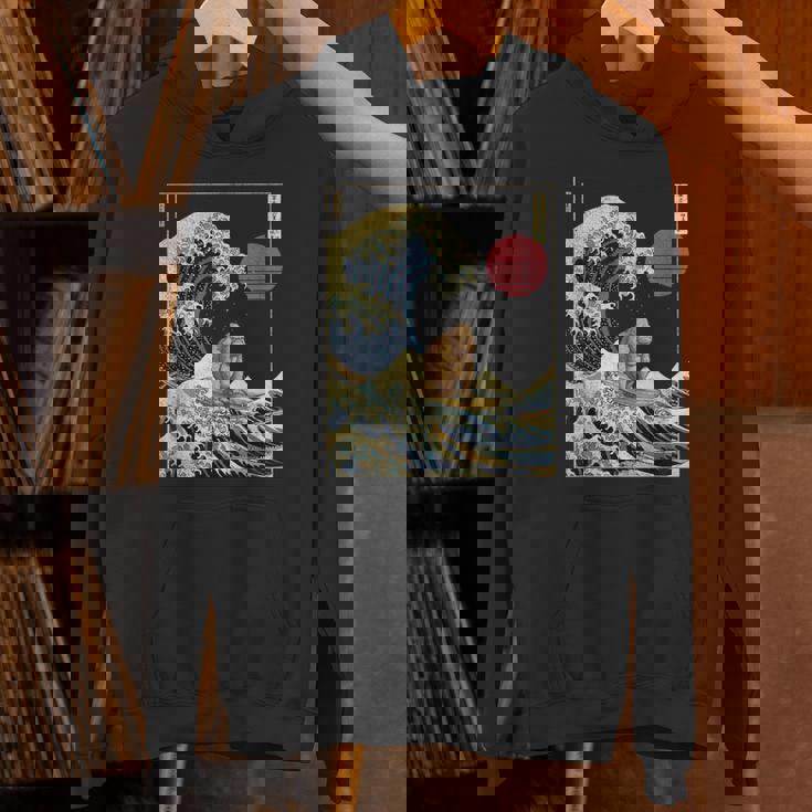 ゴリラ 神奈川波 おもしろサーフアニマル パーカー