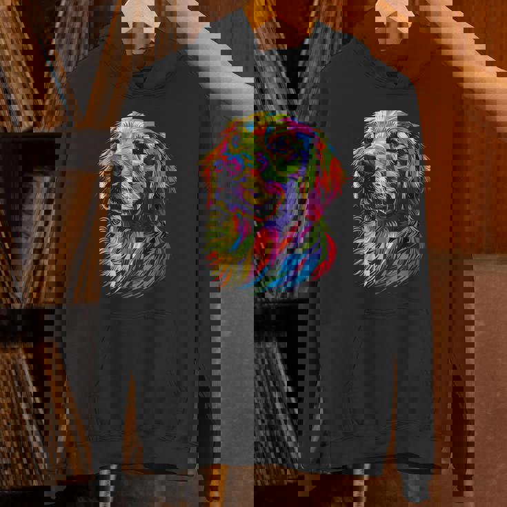 ゴールデン・レトリーバー 犬 カラフル ポップアート 犬好き パーカー