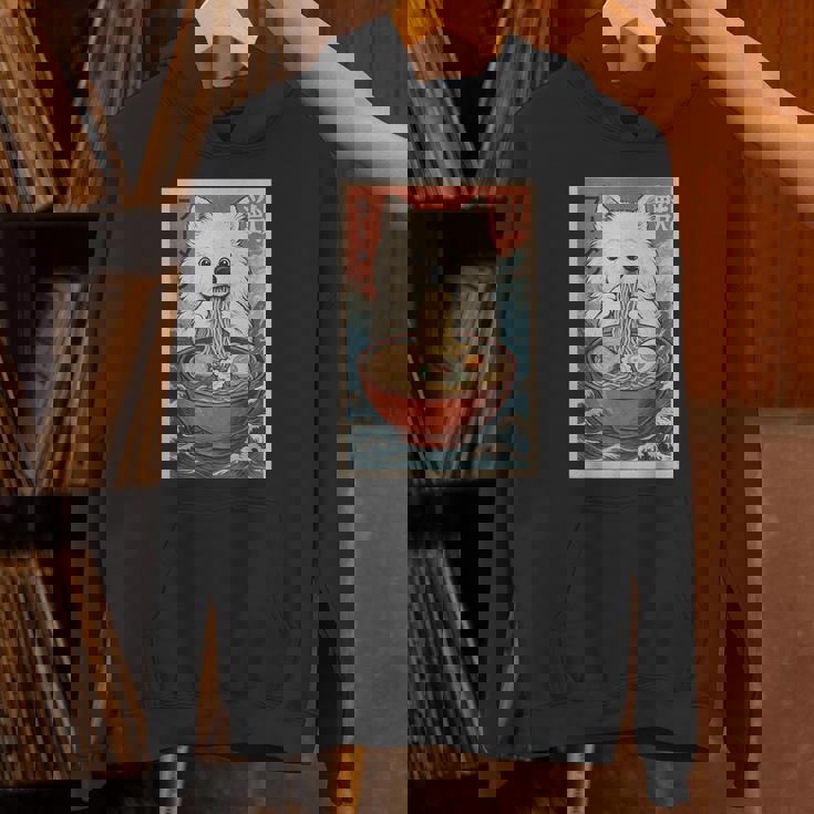 サモエド 食べる ラーメン カワイイ アニメ 犬好き パーカー