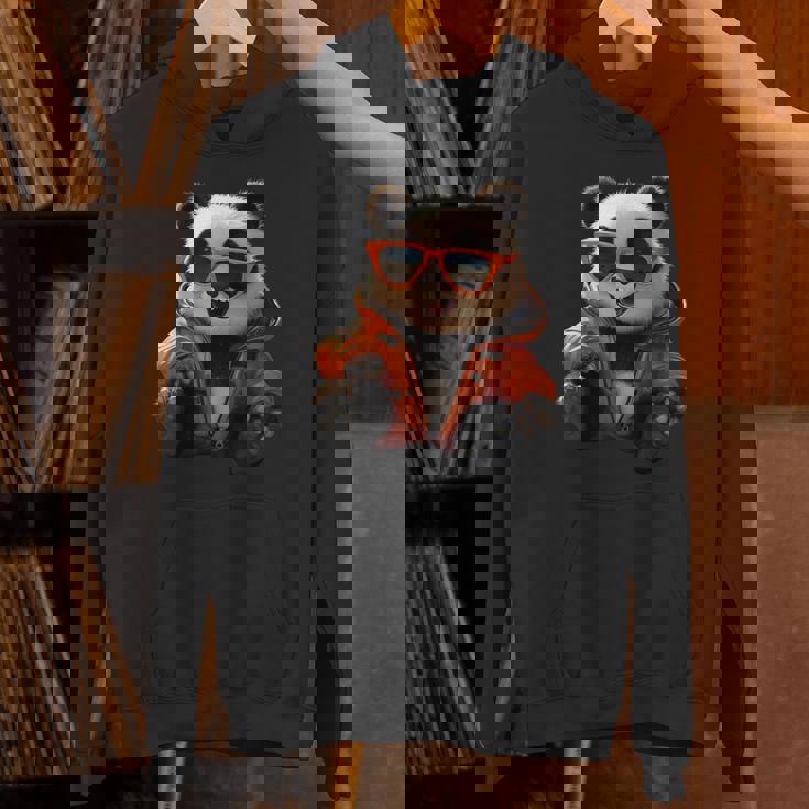 サングラスをかけたパンダベア動物の友人愛かわいいパンダベア パーカー