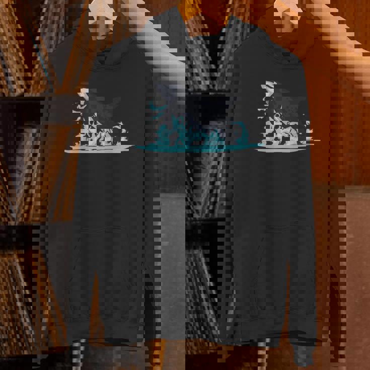 シャチギフトジャンピングオルカシャチ 長袖tシャツ パーカー