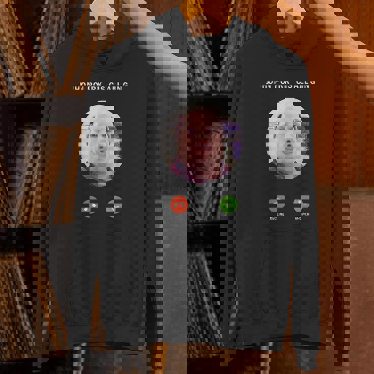 ジョン・ポークがファニー・アンサー・コール・フォンに電話をかけている パーカー