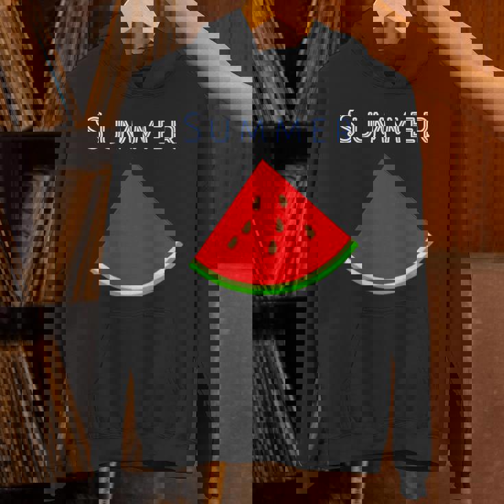 スイカ 1ピース・夏【 サマータイム 】リゾート・夏 大好き／面白 イラスト パーカー