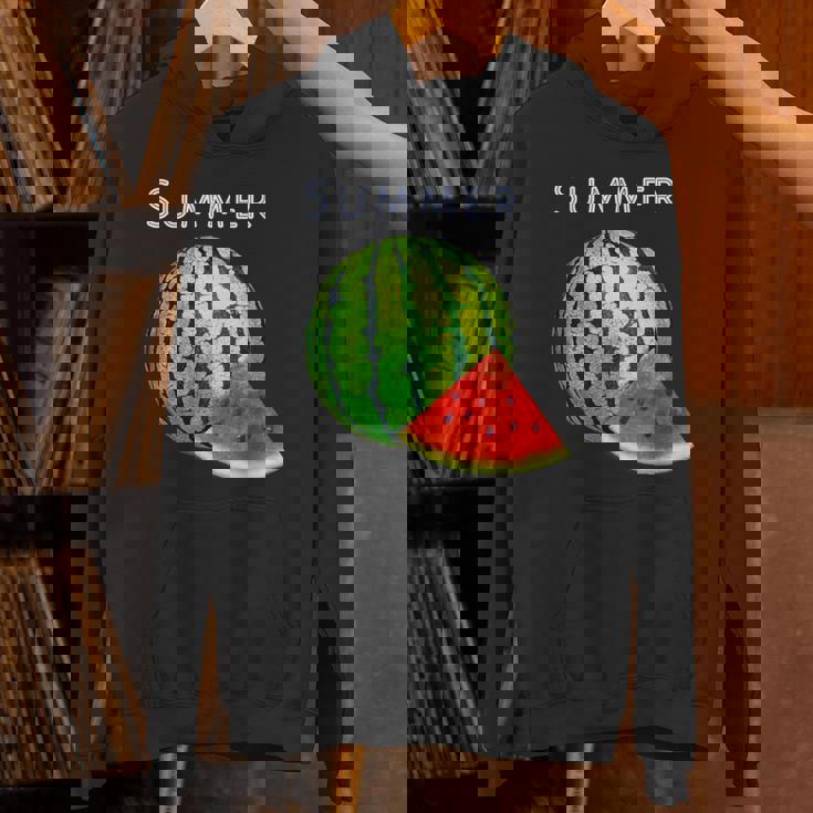 スイカ・夏【 サマータイム 】リゾート・夏 大好き／面白 イラスト パーカー