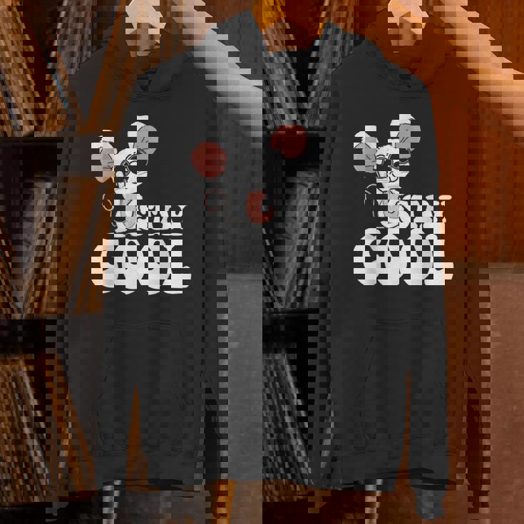 ステイ クール オーサム マウス ウェアリング サングラス 動物 ネズミ Hoodie