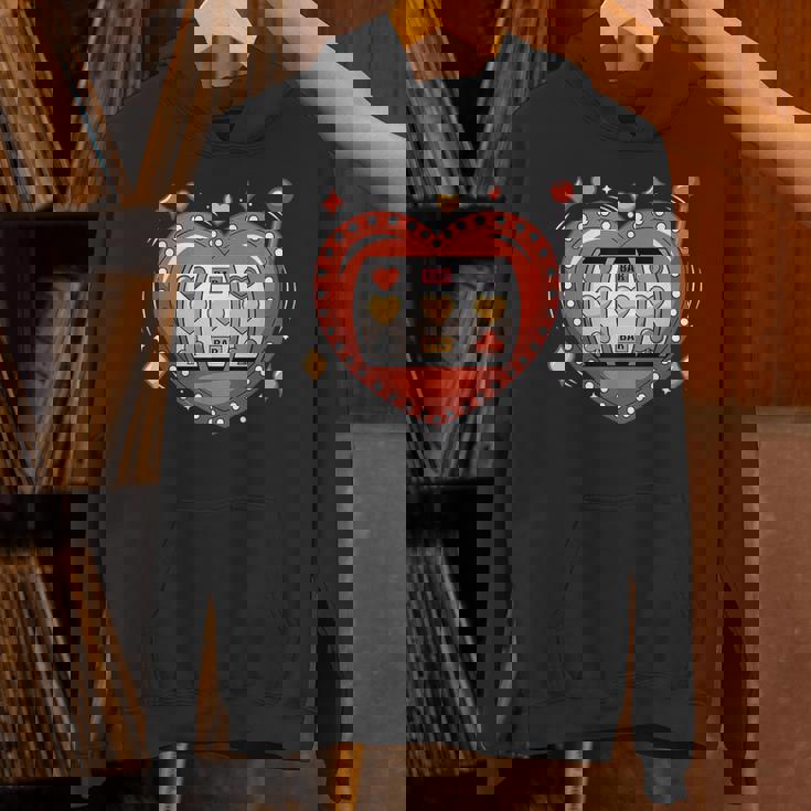 スロットマシンハートジャックポットカジノギャンブル愛好家 パーカー