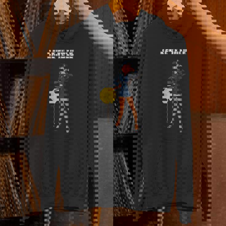 セクシー警察官、バックザブルーピンナップガール パーカー