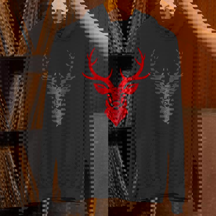 ディア シャレー アントラーズ レトロ スタッグ アントラーズ ヴィンテージ お土産 パーカー