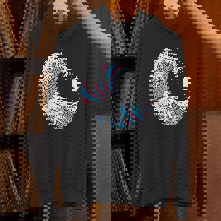 トランスジェンダー プライド Lgbtq トランスフラッグ 日本のウェーブアート Lgbt パーカー