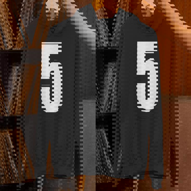 ナンバーファイブ 数字 5 プレーン 白 数字 パーカー