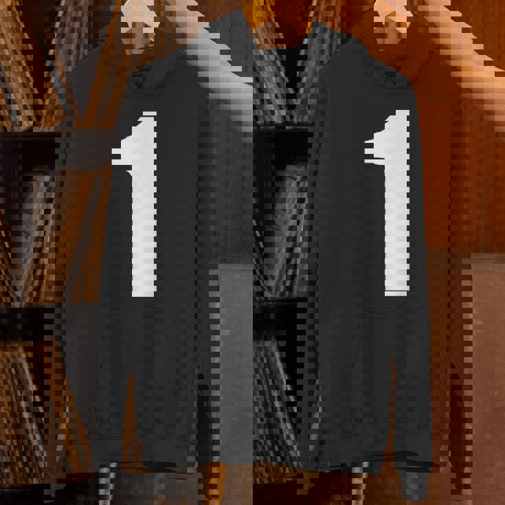 ナンバーワン 数字 1 プレーン ホワイト 数字 Hoodie