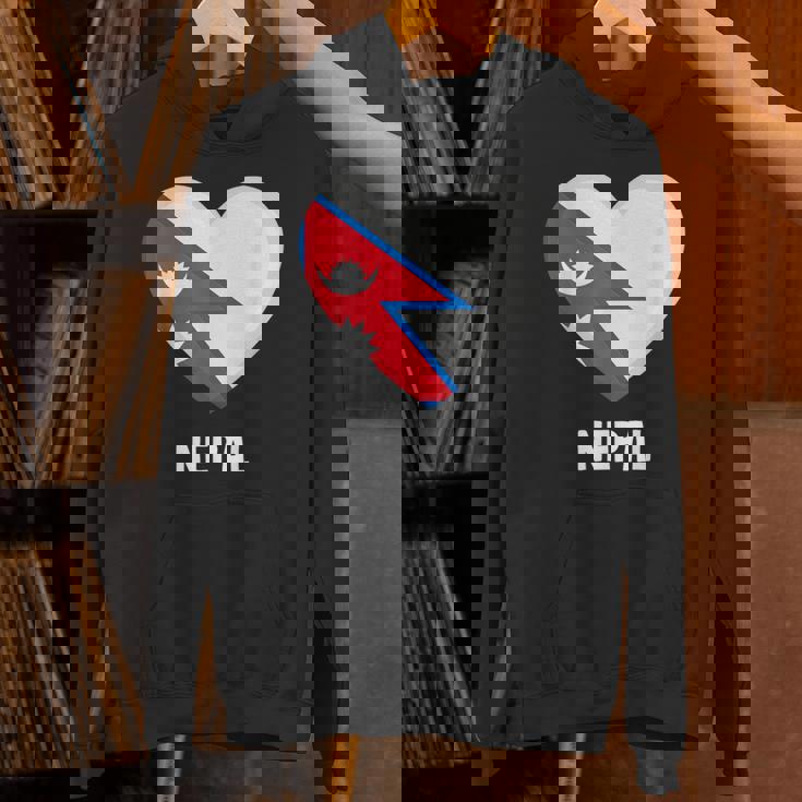 ネパール国旗シャツ パーカー