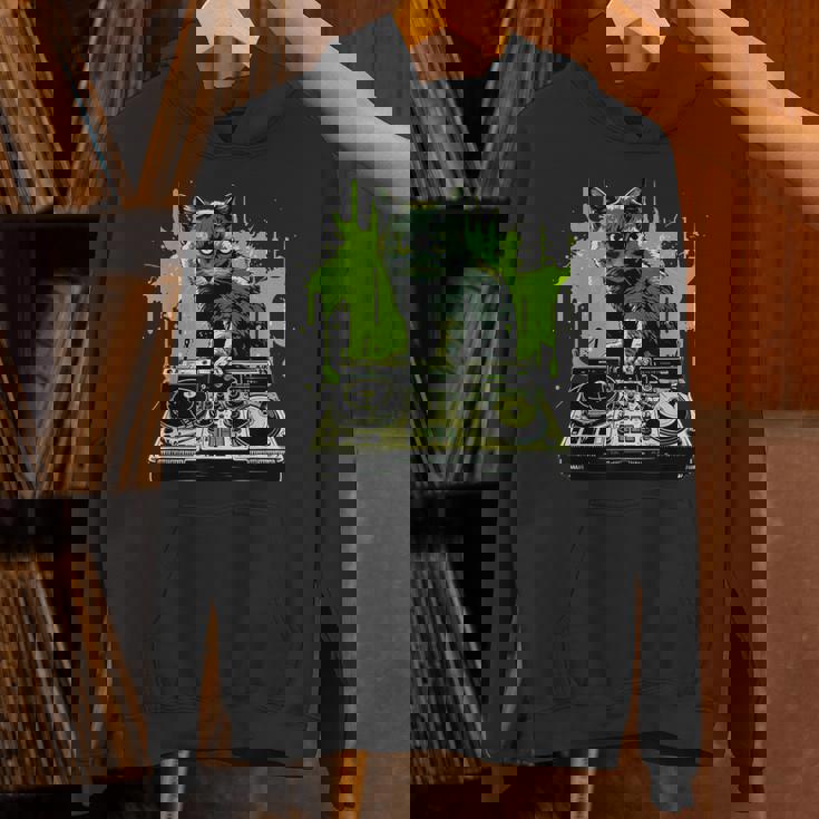 ハウスキャット レインボー Dj 猫 キティ Hoodie