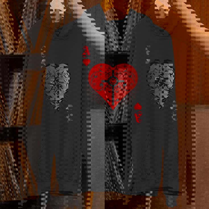 ハートポーカーエースi テキサスホールデムカジノカードケース ポーカー 長袖tシャツ パーカー