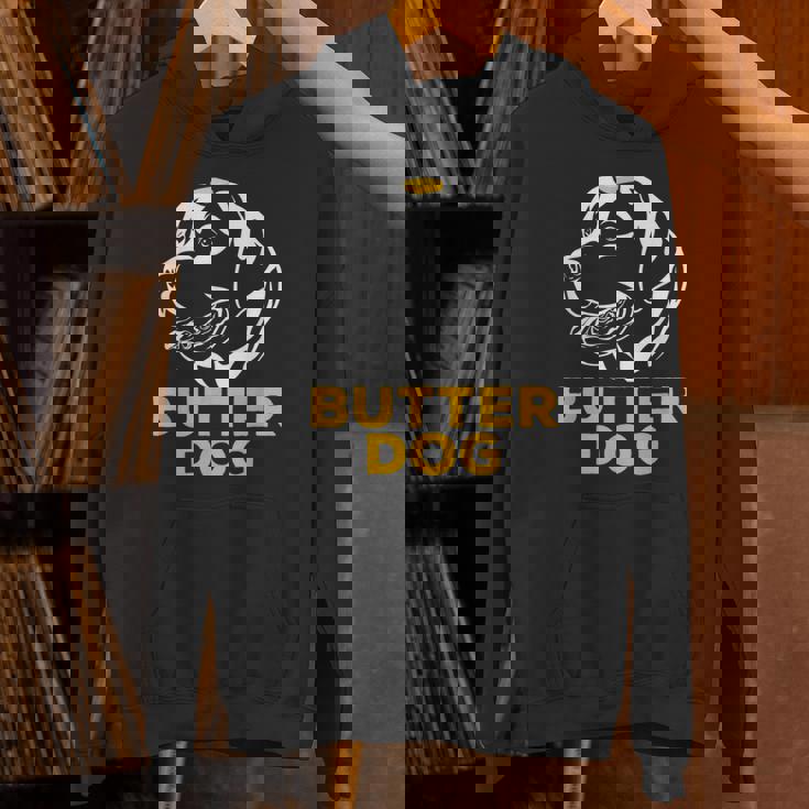 バター犬-彼のバターと一緒に犬面白いミーム パーカー