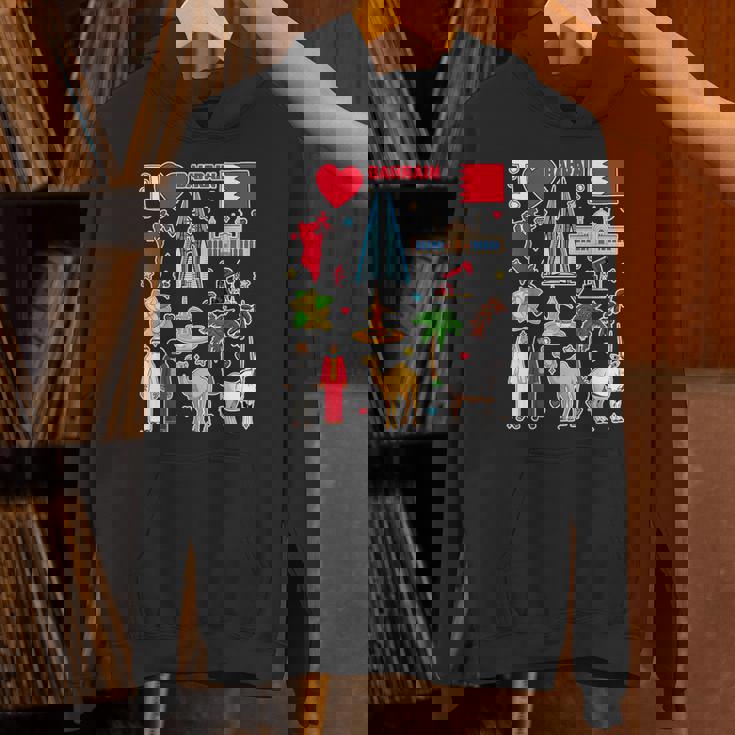 バーレーンの手描きシンボル、バーレーンの地図、文化的アイコン パーカー