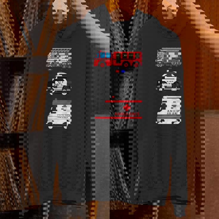 パトカー 消防車 救急車 ファーストレスポンダーデザイン パーカー