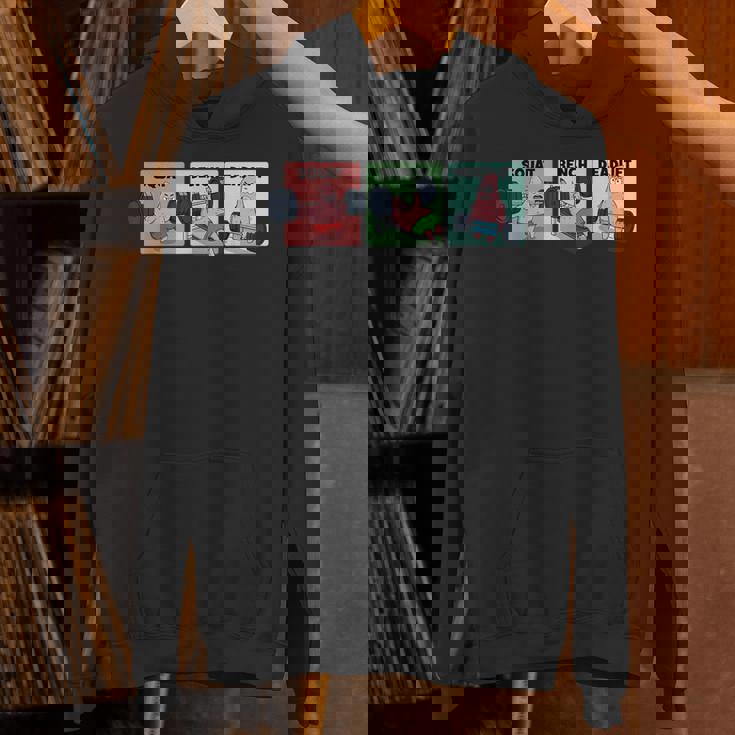 パトリック スクワット、ベンチ、デッドリフト 面白いパワーリフティング パーカー