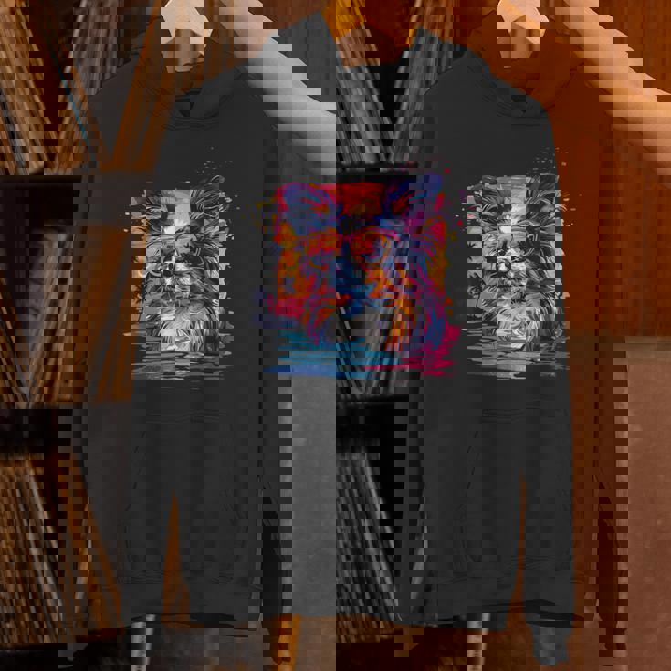 ビーチ・ポップアート クールなパピヨン パーカー