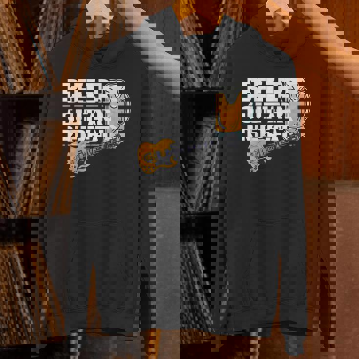 ビール ギター リピート ギター ベース ロックンロール ギタリスト向け パーカー