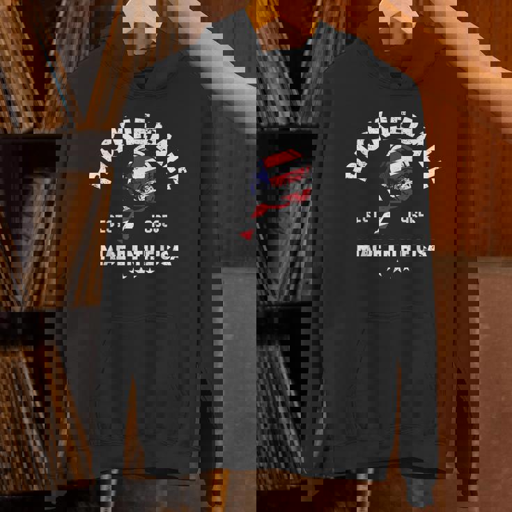 ピックルボール 愛国的 アメリカ国旗 Est 1965 パーカー