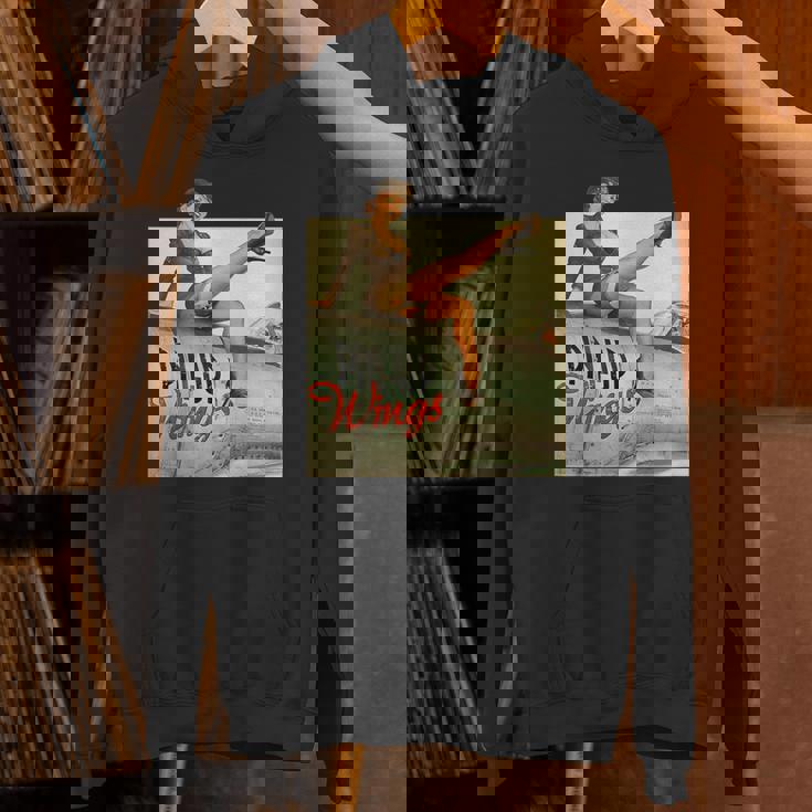 ピンナップガールの羽ビンテージポスターww2 パーカー