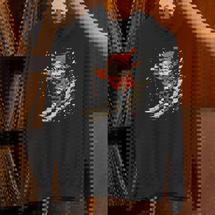 フリースタイルスキーヤー猫 フリースタイルスキー パーカー