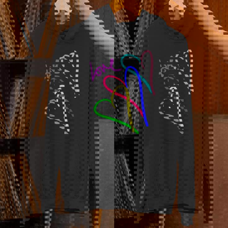 プレッピー パステル キドコア ハート レインボー ラブ バレンタイン Hoodie