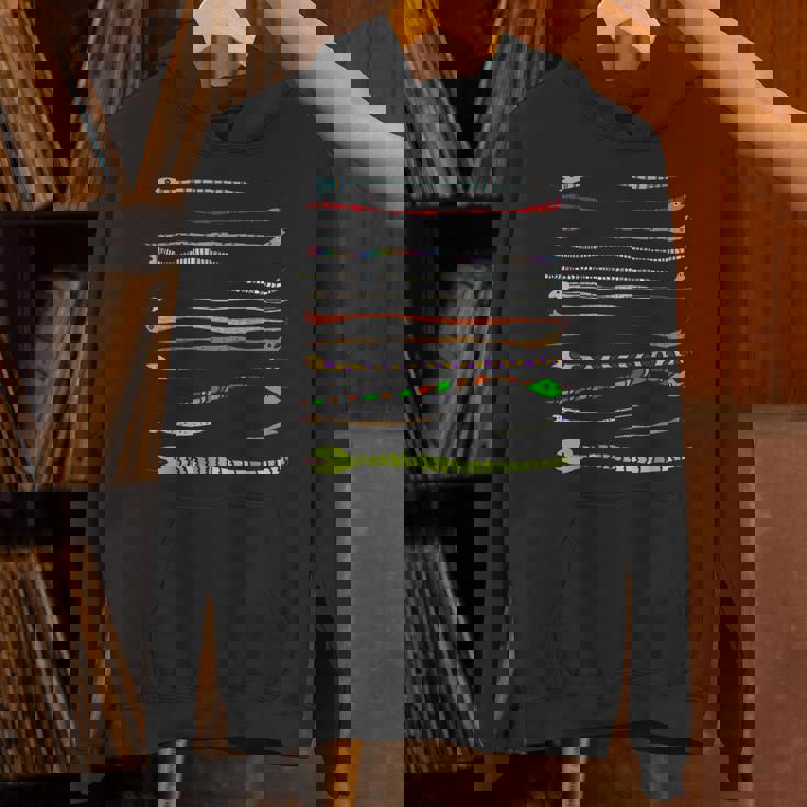 ボーダー カラフル Pop 爬虫類 かわいい オリジナル ヘビ柄 手描き フロント ボーダー イラスト おもしろ パーカー