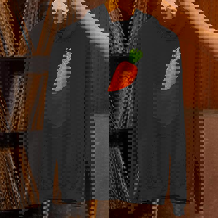 ポケットに入ったニンジン野菜、胸に面白いフルーツニンジン。 Hoodie