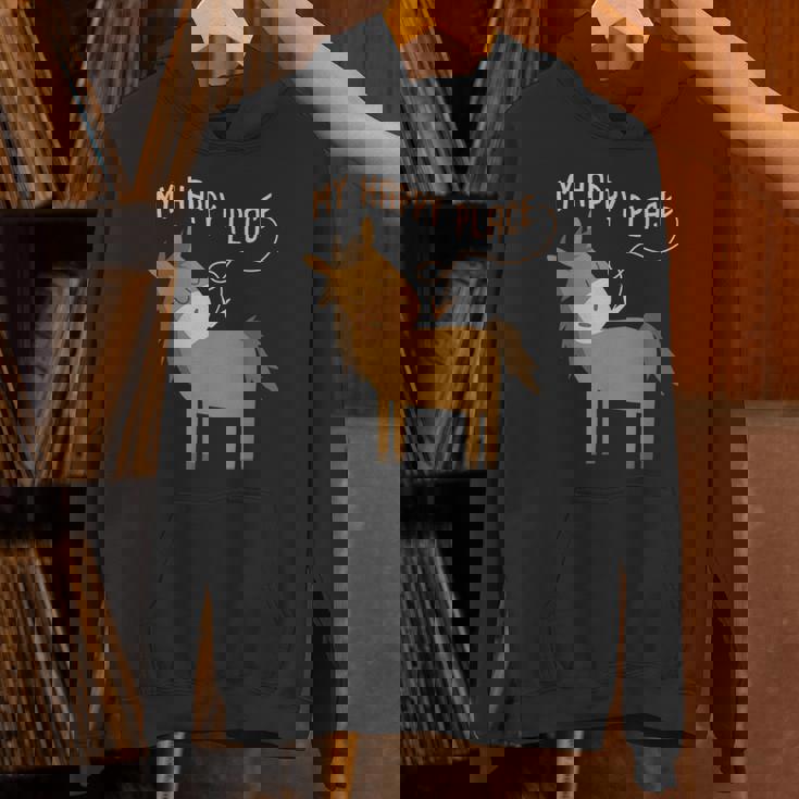 マイハッピープレイス I 馬好き I 乗馬 I 馬術用の馬 Hoodie