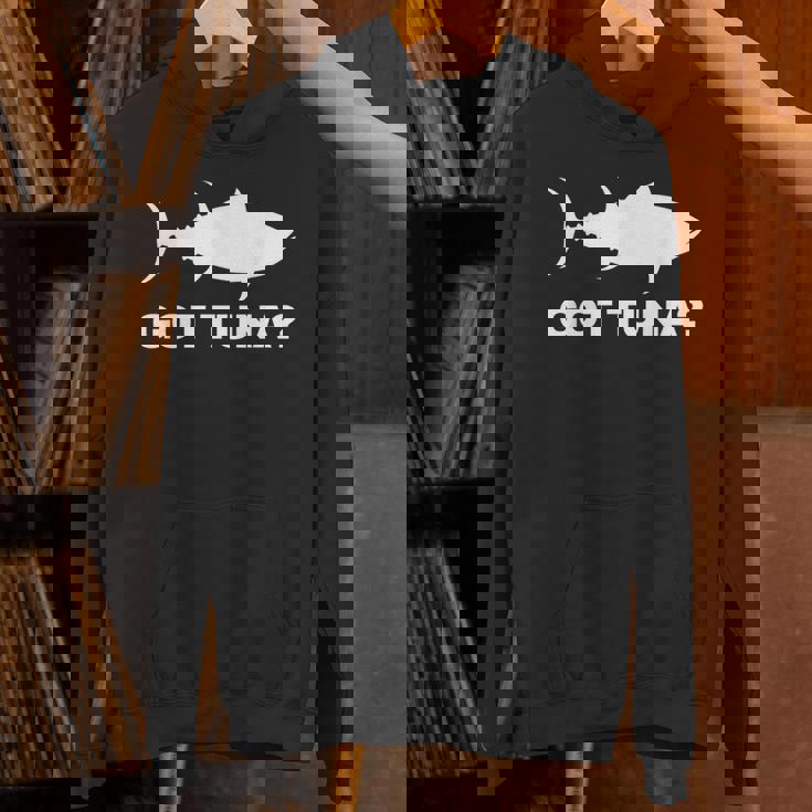 マグロの魚好きのギフト マグロを手に入れた 面白い釣り パーカー