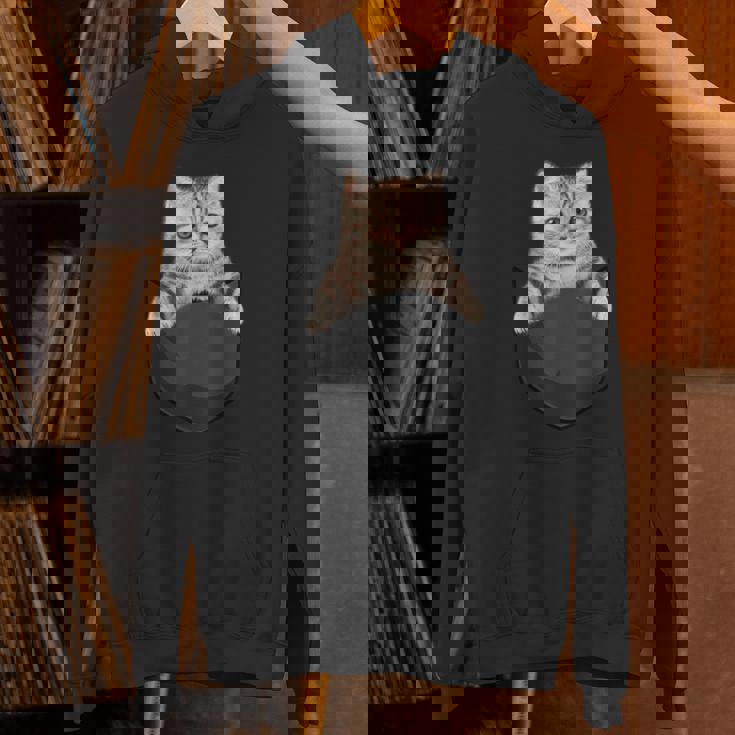 マンチカンポケットの中の猫猫好き パーカー