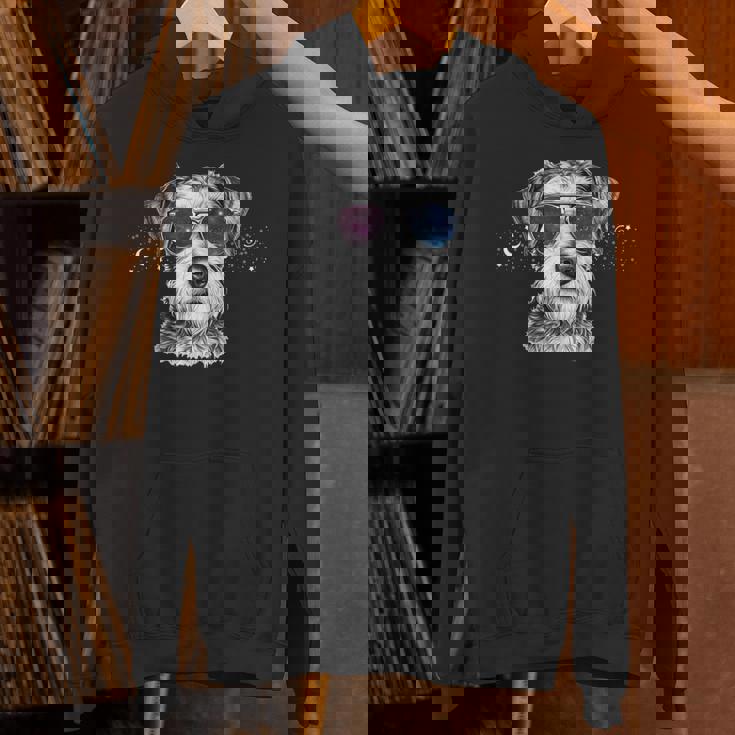 ミニチュア シュナウザー 銀河 サングラス 宇宙 犬好き Hoodie