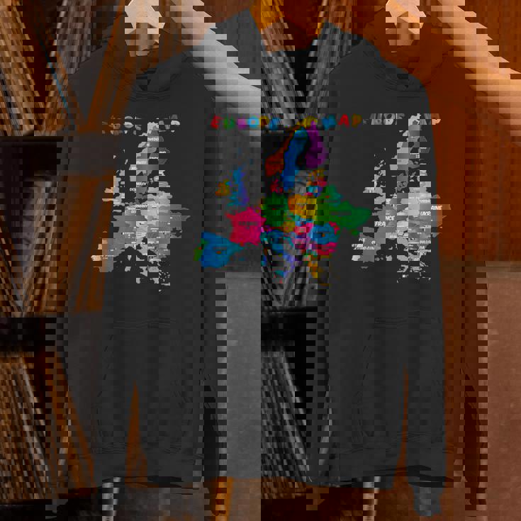 ヨーロッパ地図、国旗、ヨーロッパ諸国 Hoodie