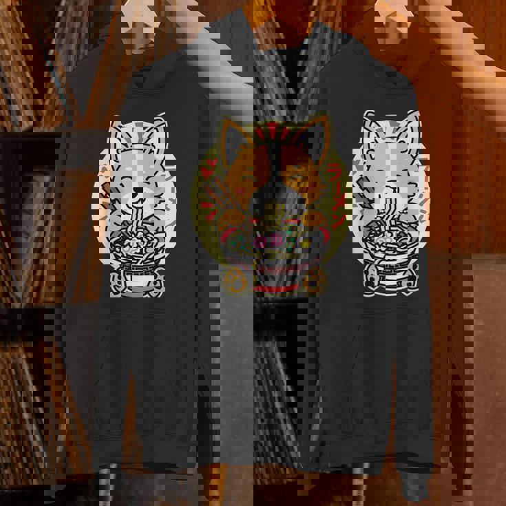 ラーメンを食べる犬 パーカー