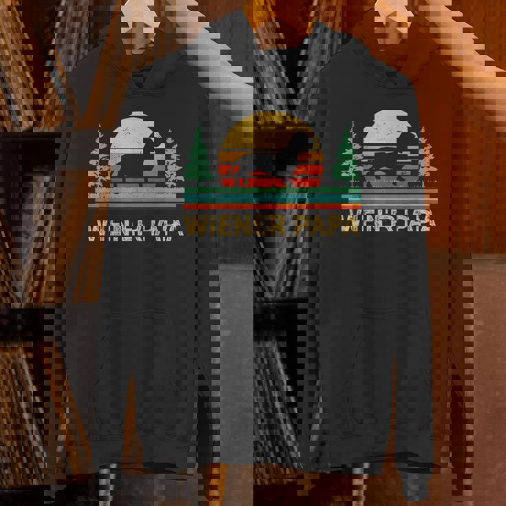 レトロ ワイナー 犬 パパ ギフト ヴィンテージ 犬 ダックスフンド ダックスフンド ダックス ドクシー パーカー