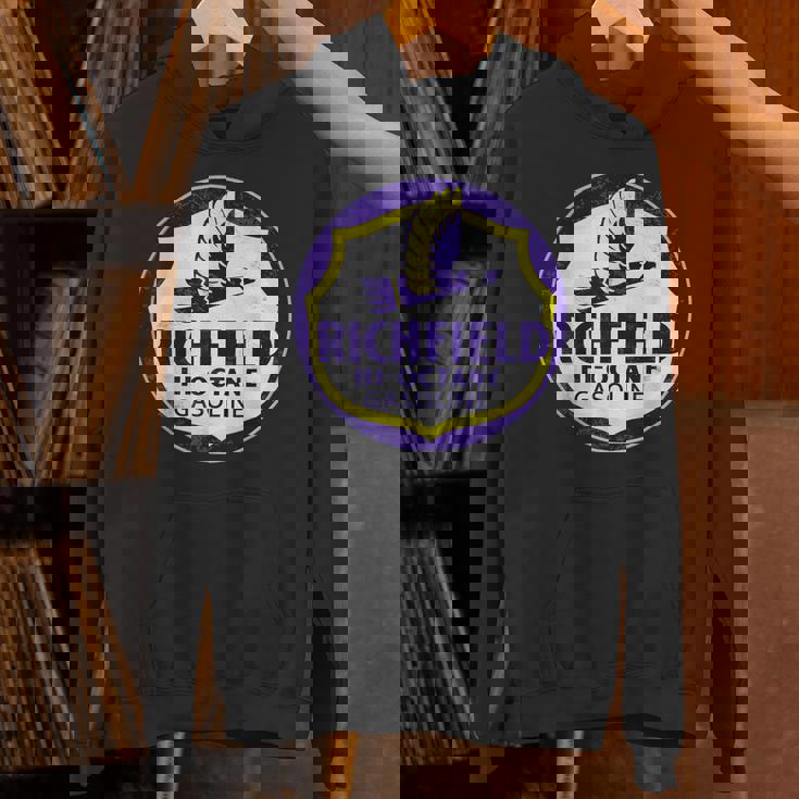 レトロヴィンテージガソリンスタンド リッチフィールドガソリン車 バイクガレージ パーカー