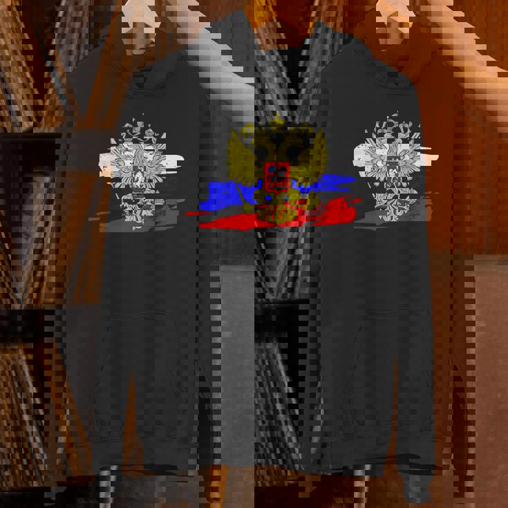ロシア国章 ロシア国旗 イーグルエンブレム付き パーカー