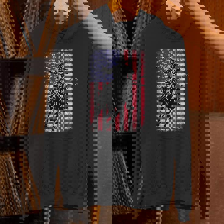 ロデオ 馬 アメリカ国旗 アメリカ カントリー カウボーイ ウェスタン Hoodie