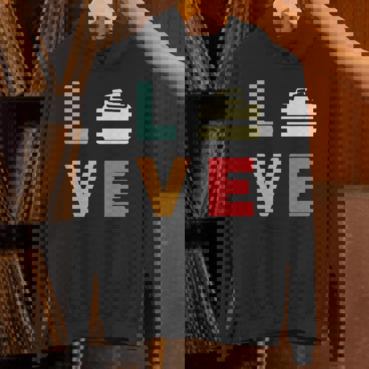 ヴィンテージ I Love Curling Curling Lover レトロカーリング パーカー